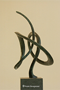 fotodocument bronzen beeld paalsteek